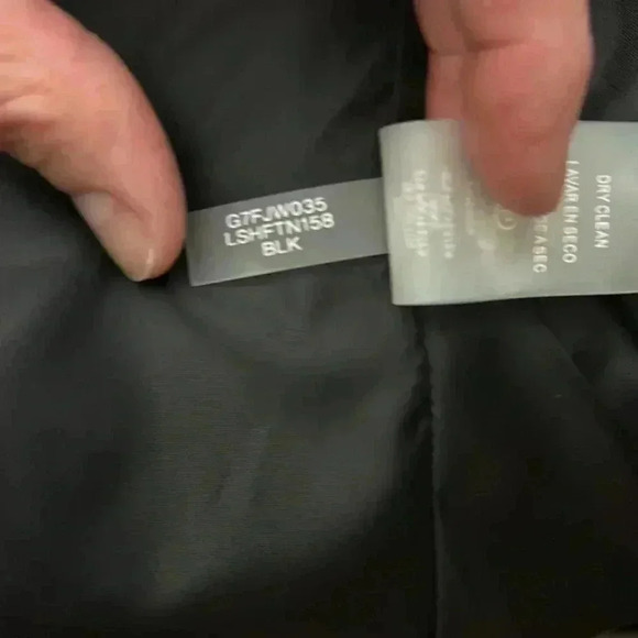 Karl Lagerfeld Blazer 12 Black Tweed Texture Fringe Trim Suit Jacket Office Work - Picture 10 of 11